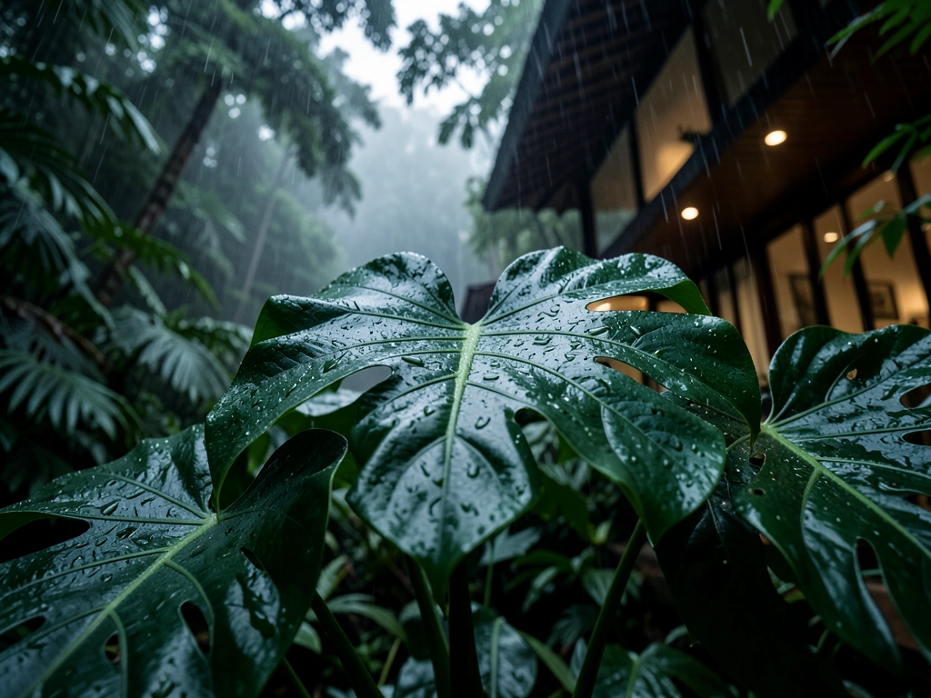 Botanical textures reflecting natural integrity